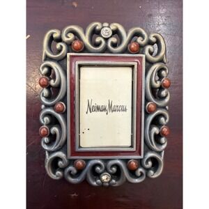 Jay Strongwater Miniature Picture Frame Enamel Crystal Scrollwork Neiman Marcus